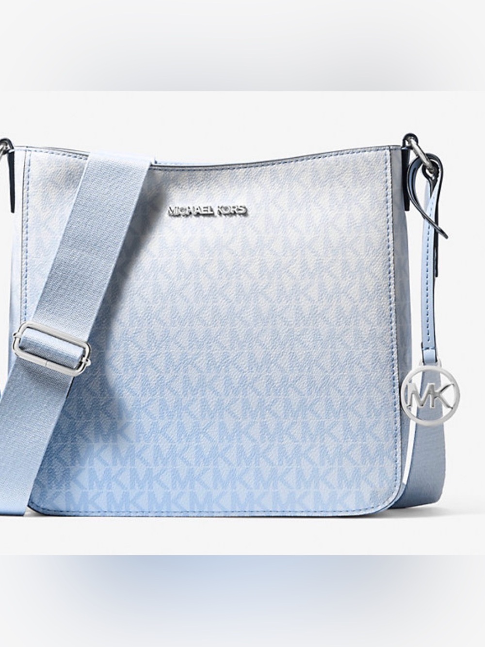 Michael Kors ombre light blue MK Logo crossbody